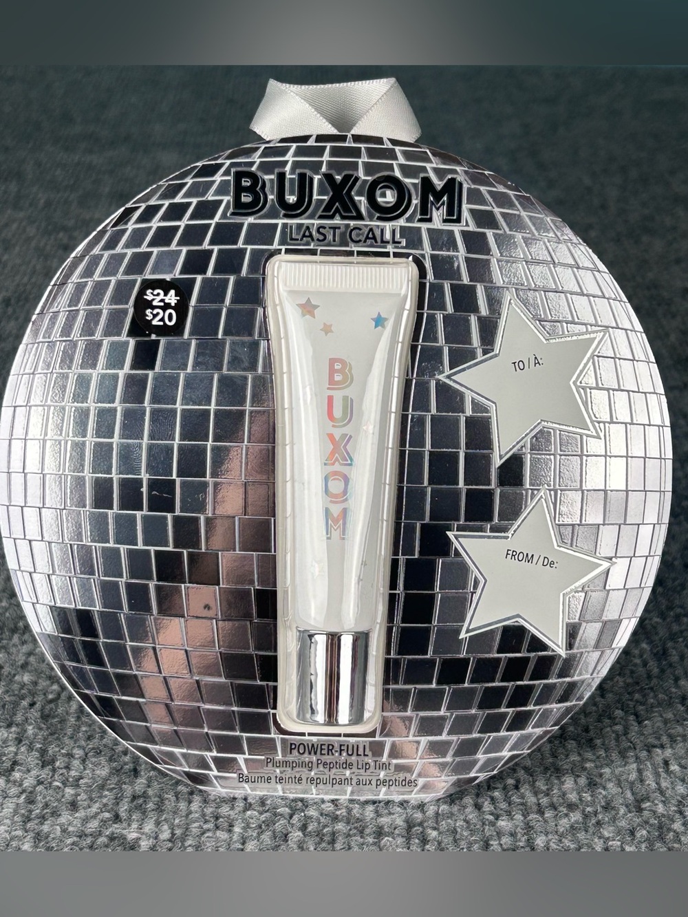 Buxom POWER-FULL Plumping Peptide Lip Tint in LAST CALL Ornament ~ Limited Ed
